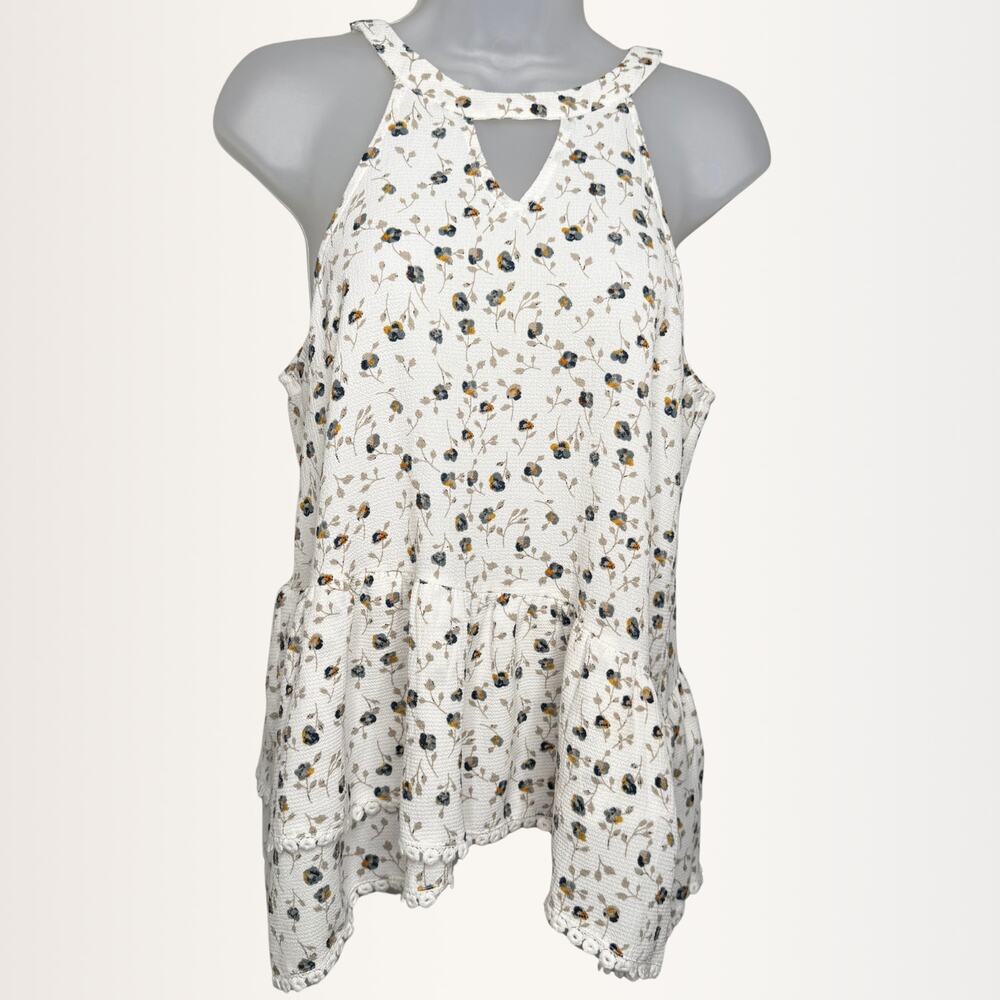 Altar'd State Floral Peplum Halter Top - Picture 2 of 6